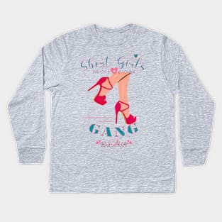 Short Girls Gang Kids Long Sleeve T-Shirt